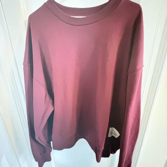 WeWoreWhat Oversized Crewneck Sweatshirt in Maroon (XL) NWOT - Picture 2 of 5